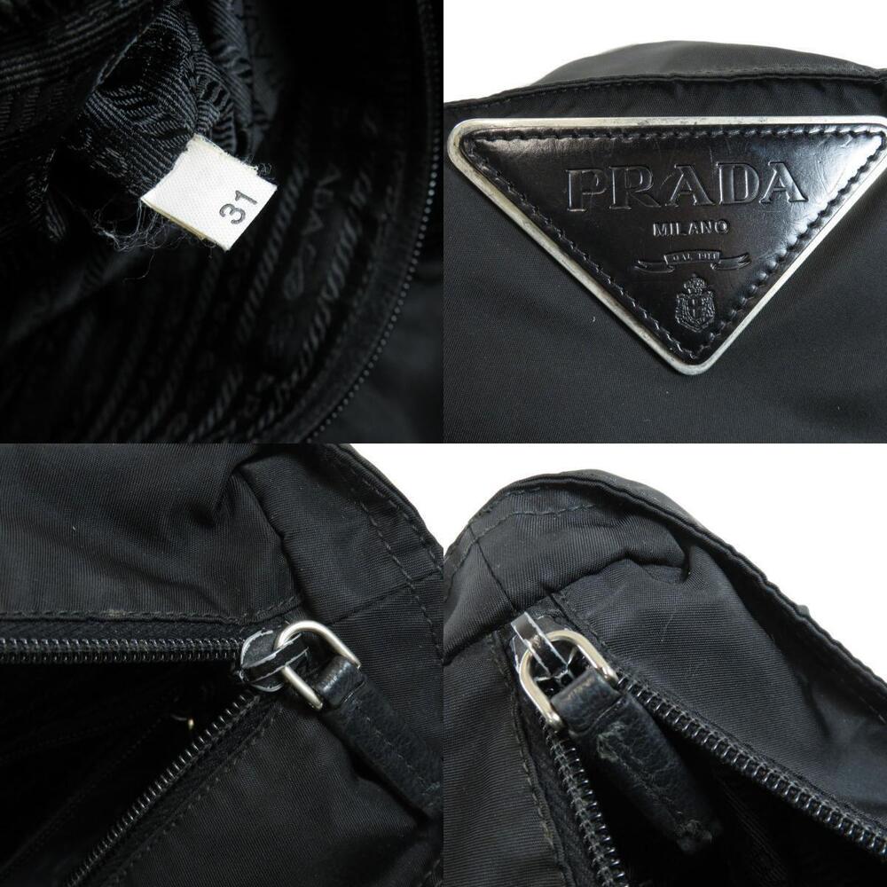 Prada signature Black triangle Tessuto tote bag - Picture 7 of 11